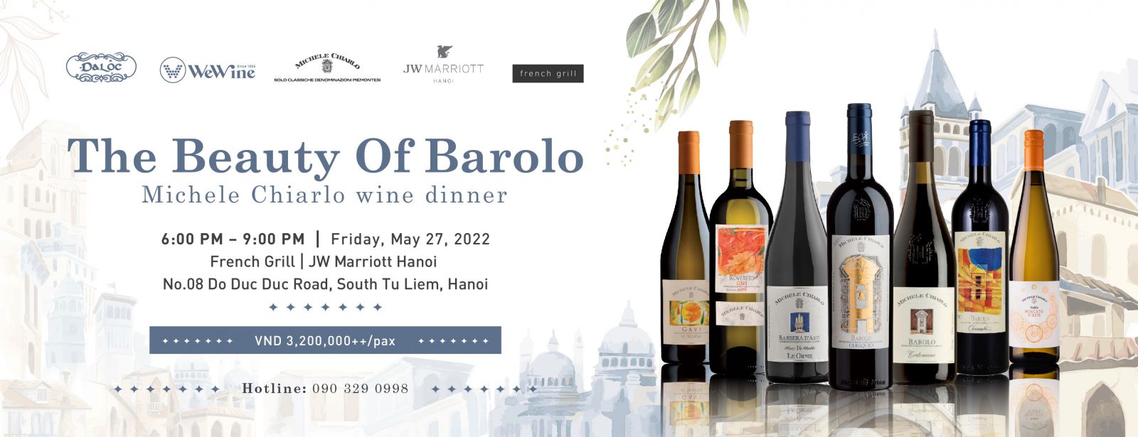 Tiệc rượu vang Ý Italian wine dinner The Beauty of Barolo