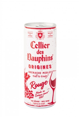 Rượu vang lon Cellier des Dauphins đỏ 25cl title=