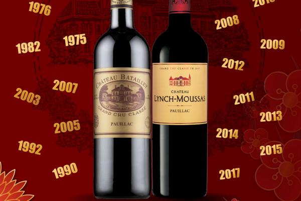 Combo Grand Cru Back Vintage Chateau Batailley and Chateau Lynch Moussas