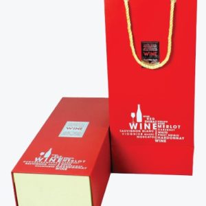 Hộp giấy đơn cao cấp đựng 1 chai rượu 2018