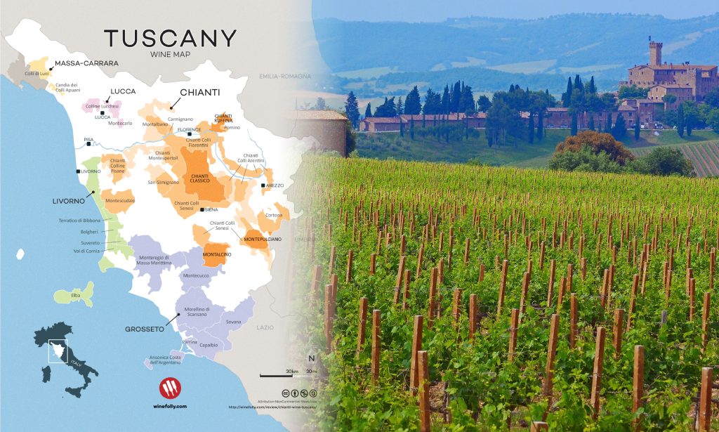 Những đồi nho trải dài bất tận ở Tuscany - nơi sinh ra những chai rượu vang Ý tinh túy nhất thế giới